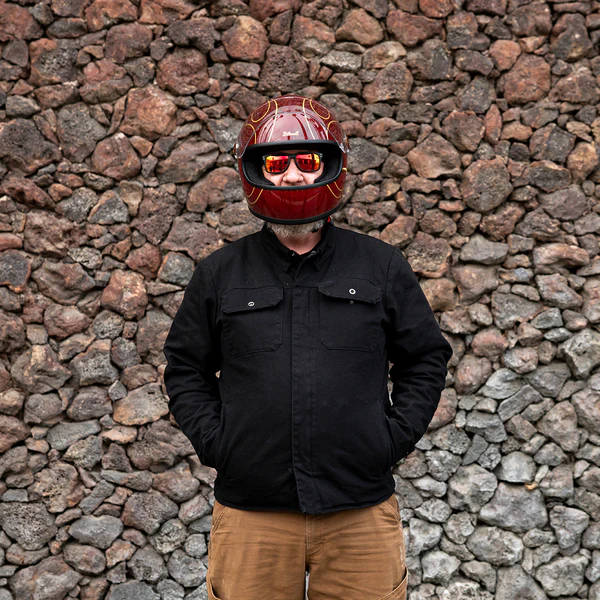 Шлем Biltwell GRINGO S ECE R22.06 - бордовый с языками пламени - размер L - 1003-594-504