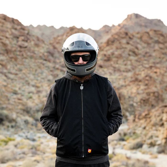 Шлем Biltwell GRINGO S ECE R22.06 - Gloss Storm Grey / Black Tracker - серо-черный с узором - размер XXL - 1003-562-506