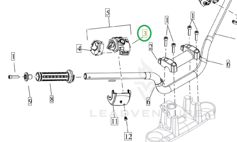 Правый пульт OEM Harley-Davidson 71500556A