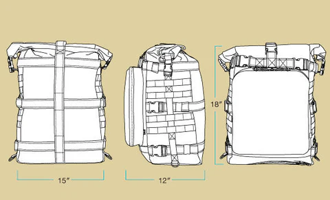 Сумка Biltwell Exfil-80 Bag Gen 1 - зеленая - 3003-02