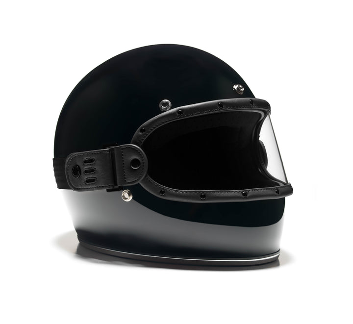 Маска фирмы The Equilibrialist - Knox черная с прозрачной линзой для шлемов Gringo 