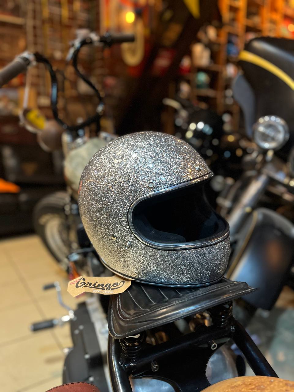 Шлем Biltwell Gringo - серебрянные флейки - размер XL - 0101-11436, 1002-405-505