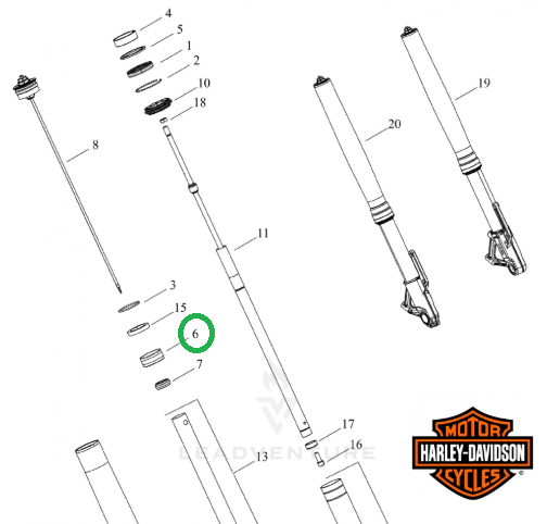Направляющая пера вилки OEM Harley-Davidson 45500581 - 1 шт. 