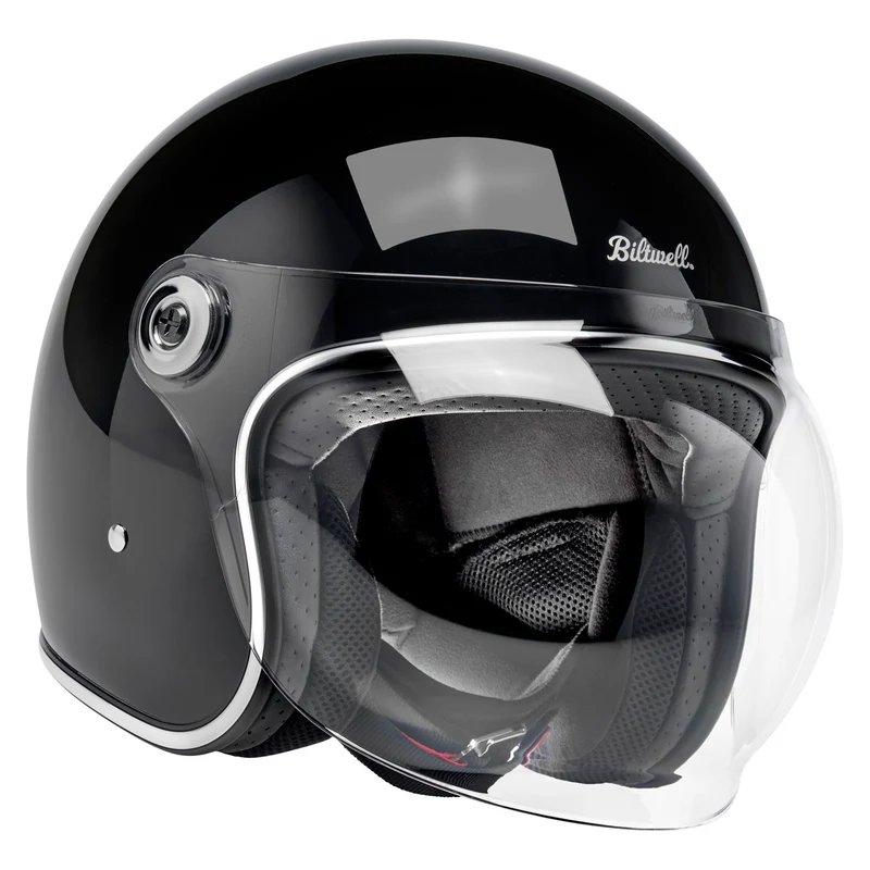 Шлем Biltwell TAHOE - 3/4 с визором - черный глянец - размер S - 1008-101-502