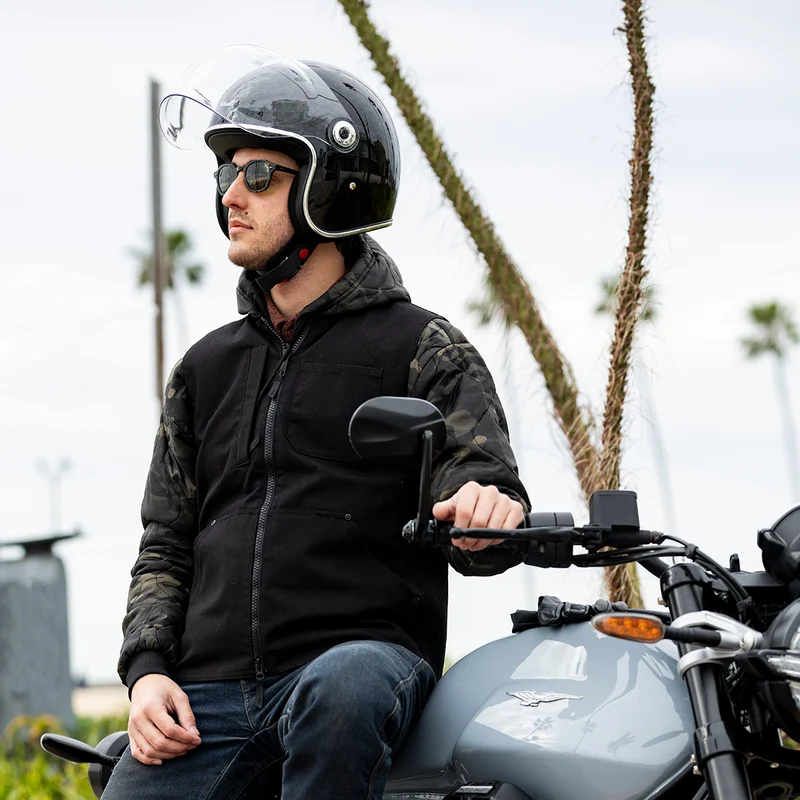 Шлем Biltwell TAHOE - 3/4 с визором - черный глянец - размер S - 1008-101-502