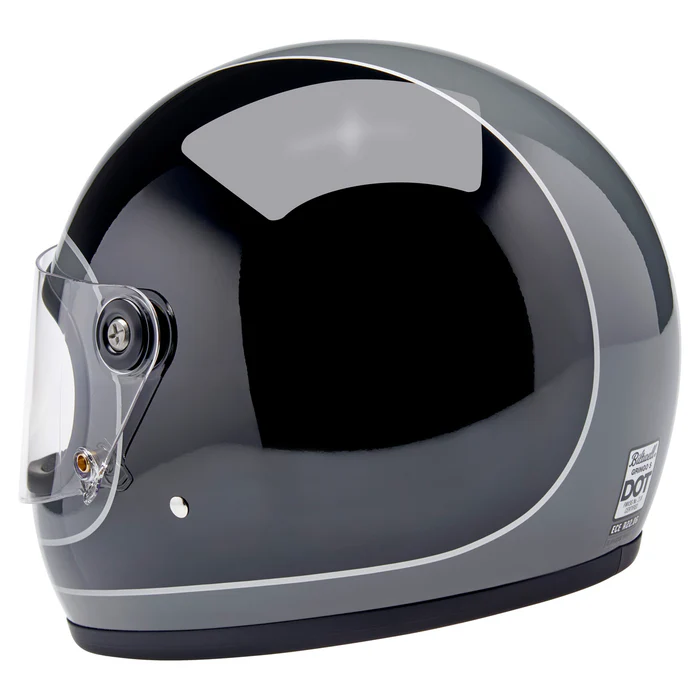 Шлем Biltwell GRINGO S ECE R22.06 - Gloss Storm Grey / Black Tracker - серо-черный с узором - размер XXL - 1003-562-506