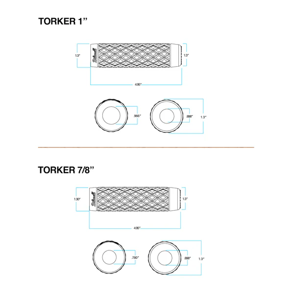 Грипсы Biltwell - TORKER TPV GRIPS -  серые 1 дюйм - 6705-0501, 0630-2353