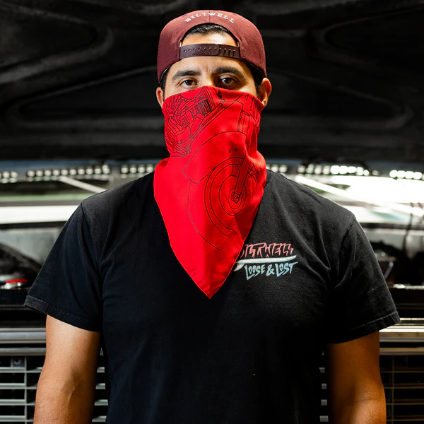 Бандана Biltwell Pan Red - красный - 8606-65