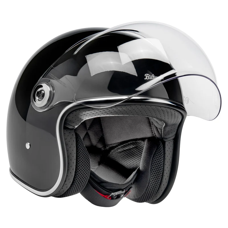 Шлем Biltwell TAHOE - 3/4 с визором - черный глянец - размер S - 1008-101-502