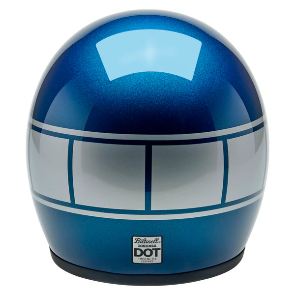 Шлем Biltwell BONANZA - 3/4 цвет -  синий металлик с серебристой полосой - размер XS - 1001-5116-201