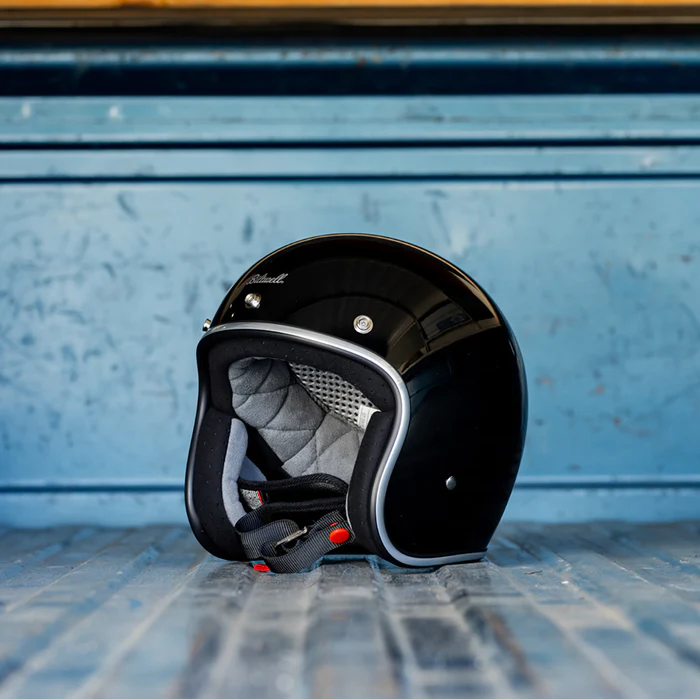 Шлем Biltwell BONANZA - 3/4 цвет - черный глянец - размер L - 1001-101-204, 0104-1505