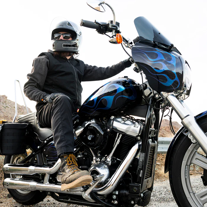 Шлем Biltwell GRINGO S ECE R22.06 - Gloss Storm Grey / Black Tracker - серо-черный с узором - размер XXL - 1003-562-506