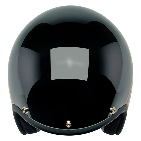 Шлем Biltwell BONANZA - 3/4 цвет -  черный глянец с полосами - размер M - 1001-5115-203