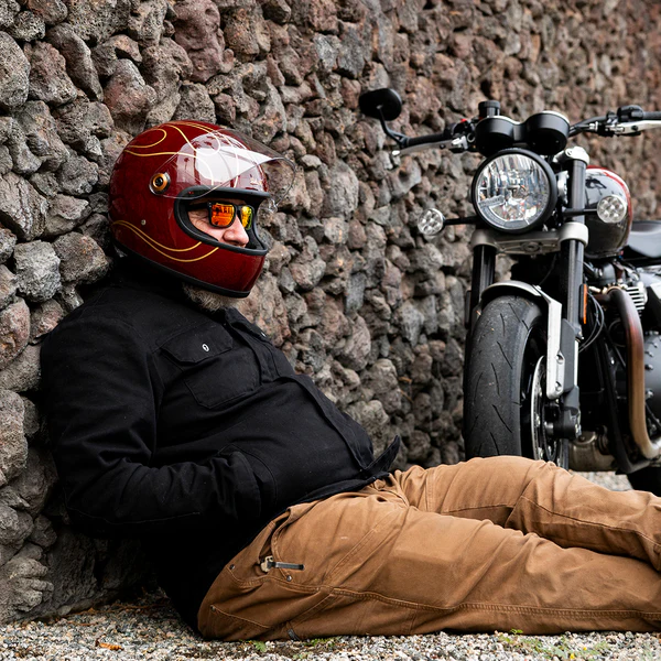 Шлем Biltwell GRINGO S ECE R22.06 - бордовый с языками пламени - размер L - 1003-594-504