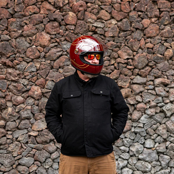 Шлем Biltwell GRINGO S ECE R22.06 - бордовый с языками пламени - размер L - 1003-594-504