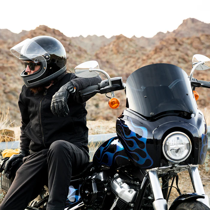 Шлем Biltwell GRINGO S ECE R22.06 - Gloss Storm Grey / Black Tracker - серо-черный с узором - размер XXL - 1003-562-506