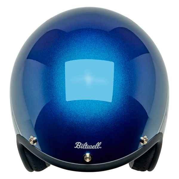 Шлем Biltwell BONANZA - 3/4 цвет -  синий металлик с серебристой полосой - размер M - 1001-5116-203